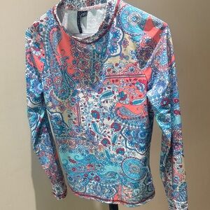Aqua Et Sol Paisley Long Sleeve Rash guard. Women’s size S.
